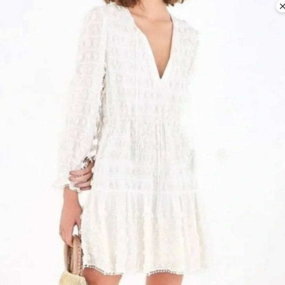 NWT Farm Rio Fringe Detail Mini Dress - Picture 3 of 15